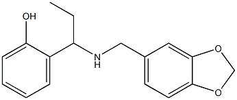 2-{1-[(2H-1,3-benzodioxol-5-ylmethyl)amino]propyl}phenol Struktur