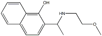 2-{1-[(2-methoxyethyl)amino]ethyl}naphthalen-1-ol Struktur