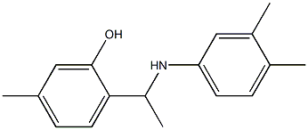 2-{1-[(3,4-dimethylphenyl)amino]ethyl}-5-methylphenol Struktur