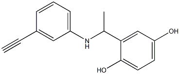 2-{1-[(3-ethynylphenyl)amino]ethyl}benzene-1,4-diol Struktur