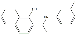 2-{1-[(3-methylphenyl)amino]ethyl}naphthalen-1-ol Struktur