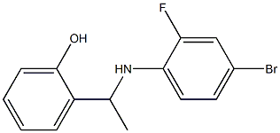 2-{1-[(4-bromo-2-fluorophenyl)amino]ethyl}phenol Struktur