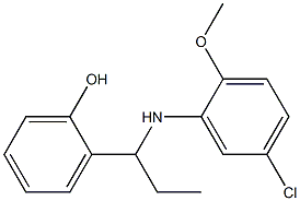 2-{1-[(5-chloro-2-methoxyphenyl)amino]propyl}phenol Struktur