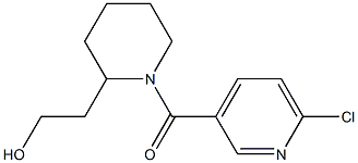 2-{1-[(6-chloropyridin-3-yl)carbonyl]piperidin-2-yl}ethan-1-ol Struktur