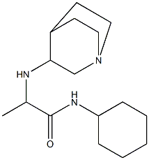 2-{1-azabicyclo[2.2.2]octan-3-ylamino}-N-cyclohexylpropanamide Struktur