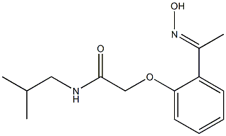 2-{2-[(1E)-N-hydroxyethanimidoyl]phenoxy}-N-isobutylacetamide Struktur