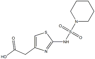 2-{2-[(piperidine-1-sulfonyl)amino]-1,3-thiazol-4-yl}acetic acid Struktur