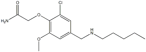 2-{2-chloro-6-methoxy-4-[(pentylamino)methyl]phenoxy}acetamide Struktur