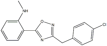 2-{3-[(4-chlorophenyl)methyl]-1,2,4-oxadiazol-5-yl}-N-methylaniline Struktur