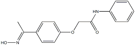 2-{4-[(1E)-N-hydroxyethanimidoyl]phenoxy}-N-phenylacetamide Struktur