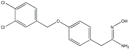 2-{4-[(3,4-dichlorophenyl)methoxy]phenyl}-N'-hydroxyethanimidamide Struktur