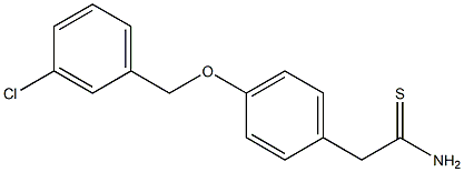 2-{4-[(3-chlorophenyl)methoxy]phenyl}ethanethioamide Struktur