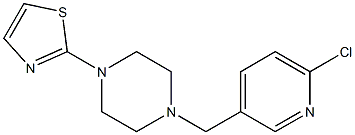 2-{4-[(6-chloropyridin-3-yl)methyl]piperazin-1-yl}-1,3-thiazole Struktur