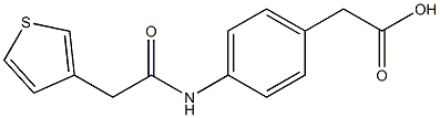 2-{4-[2-(thiophen-3-yl)acetamido]phenyl}acetic acid Struktur