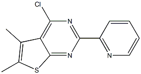 2-{4-chloro-5,6-dimethylthieno[2,3-d]pyrimidin-2-yl}pyridine Struktur