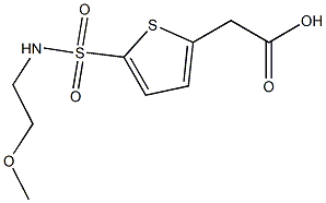 2-{5-[(2-methoxyethyl)sulfamoyl]thiophen-2-yl}acetic acid Struktur