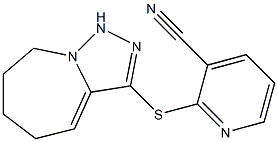 2-{5H,6H,7H,8H,9H-[1,2,4]triazolo[3,4-a]azepin-3-ylsulfanyl}pyridine-3-carbonitrile Struktur