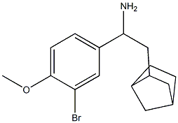 2-{bicyclo[2.2.1]heptan-2-yl}-1-(3-bromo-4-methoxyphenyl)ethan-1-amine Struktur