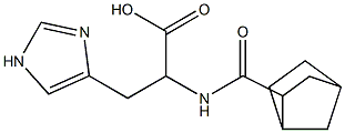 2-{bicyclo[2.2.1]heptan-2-ylformamido}-3-(1H-imidazol-4-yl)propanoic acid Struktur