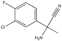 2-amino-2-(3-chloro-4-fluorophenyl)propanenitrile Struktur