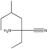 2-amino-2-ethyl-4-methylhexanenitrile Struktur