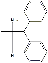 2-amino-2-methyl-3,3-diphenylpropanenitrile Struktur