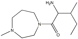 2-amino-3-methyl-1-(4-methyl-1,4-diazepan-1-yl)pentan-1-one Struktur