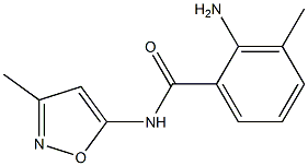 2-amino-3-methyl-N-(3-methyl-1,2-oxazol-5-yl)benzamide Struktur