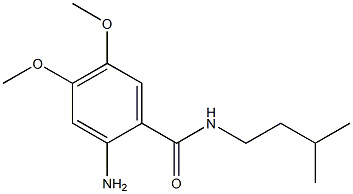 2-amino-4,5-dimethoxy-N-(3-methylbutyl)benzamide Struktur