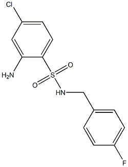 2-amino-4-chloro-N-[(4-fluorophenyl)methyl]benzene-1-sulfonamide Struktur