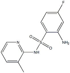 2-amino-4-fluoro-N-(3-methylpyridin-2-yl)benzene-1-sulfonamide Struktur