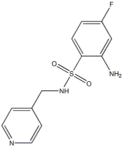 2-amino-4-fluoro-N-(pyridin-4-ylmethyl)benzene-1-sulfonamide Struktur