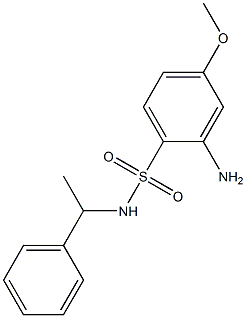 2-amino-4-methoxy-N-(1-phenylethyl)benzene-1-sulfonamide Struktur