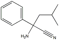 2-amino-4-methyl-2-phenylpentanenitrile Struktur