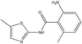 2-amino-6-methyl-N-(5-methyl-1,3-thiazol-2-yl)benzamide Struktur