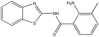 2-amino-N-(1,3-benzothiazol-2-yl)-3-methylbenzamide Struktur