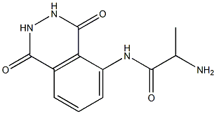 2-amino-N-(1,4-dioxo-1,2,3,4-tetrahydrophthalazin-5-yl)propanamide Struktur