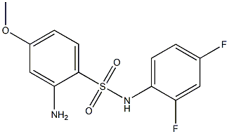 2-amino-N-(2,4-difluorophenyl)-4-methoxybenzene-1-sulfonamide Struktur