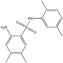 2-amino-N-(2,5-dimethylphenyl)-4,5-dimethylbenzene-1-sulfonamide Struktur