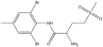 2-amino-N-(2,6-dibromo-4-methylphenyl)-4-methanesulfonylbutanamide Struktur