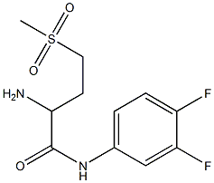 2-amino-N-(3,4-difluorophenyl)-4-(methylsulfonyl)butanamide Struktur