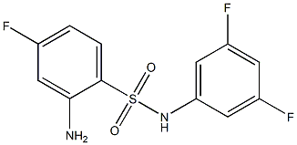 2-amino-N-(3,5-difluorophenyl)-4-fluorobenzene-1-sulfonamide Struktur