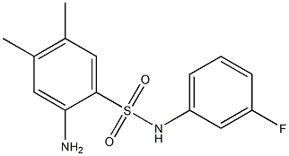 2-amino-N-(3-fluorophenyl)-4,5-dimethylbenzene-1-sulfonamide Struktur