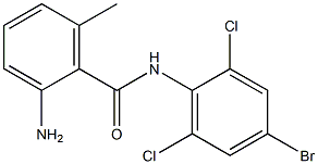 2-amino-N-(4-bromo-2,6-dichlorophenyl)-6-methylbenzamide Struktur