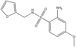 2-amino-N-(furan-2-ylmethyl)-4-methoxybenzene-1-sulfonamide Struktur