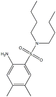 2-amino-N,N-dibutyl-4,5-dimethylbenzene-1-sulfonamide Struktur