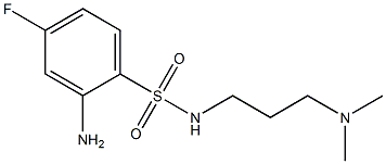 2-amino-N-[3-(dimethylamino)propyl]-4-fluorobenzene-1-sulfonamide Struktur