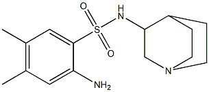 2-amino-N-{1-azabicyclo[2.2.2]octan-3-yl}-4,5-dimethylbenzene-1-sulfonamide Struktur