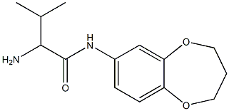 2-amino-N-3,4-dihydro-2H-1,5-benzodioxepin-7-yl-3-methylbutanamide Struktur