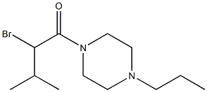 2-bromo-3-methyl-1-(4-propylpiperazin-1-yl)butan-1-one Struktur